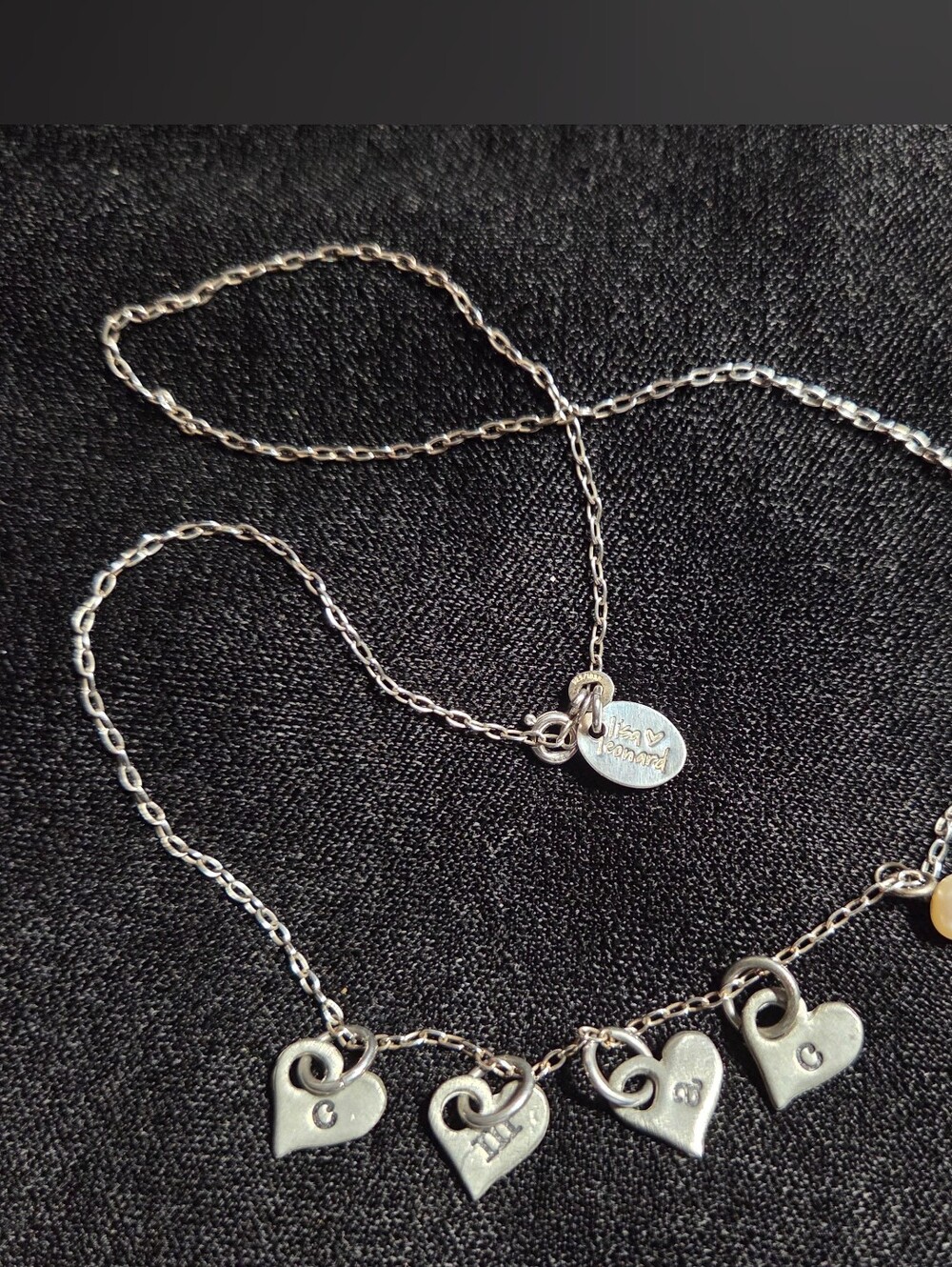 Lisa Leonard Hearts Of Plenty 925 4 Hearts Freshwater Pearl 16" Necklace